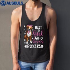 Boxer Just A Girl Who Loves Boxers Dogs Lover girls Gift Tank Top