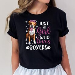 Boxer Just A Girl Who Loves Boxers Dogs Lover girls Gift T-Shirt