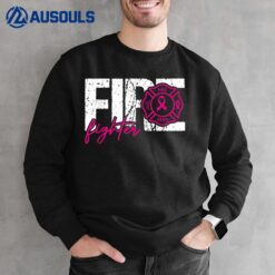 Breast Cancer Awareness Pink Ribbon Firefighter Fireman Sweatshirt