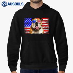 Bulldog American Flag USA Awesome Hoodie