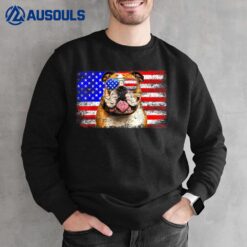 Bulldog American Flag USA Awesome Sweatshirt