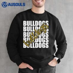 Bulldogs Gold School Sports Fan Team Spirit Sweatshirt