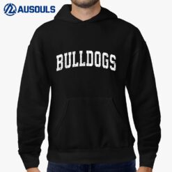 Bulldogs Mascot Vintage Athletic Sports Name Design Hoodie