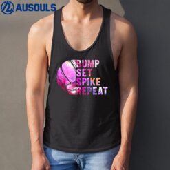Bump Set Spike Repeat Volleyball Lover Athlete Sports Gift Tank Top