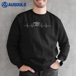 Camera Photography Heartbeat for Photographers Sweatshirt