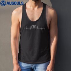 Camera Photography Heartbeat for Photographers Tank Top