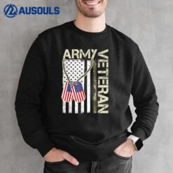 Camo American Flag Army Veteran  Proud USA Patriotic Sweatshirt