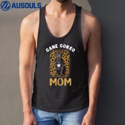 Cane Corso Mom Mama Cane Corso Dog Lover Owner Leopard Print Tank Top