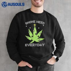 Cannabis Christmas Tree Smoke Weed Everyday Sweatshirt