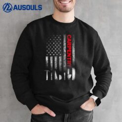 Carpentry Tools Vintage Patriotic American Flag Sweatshirt