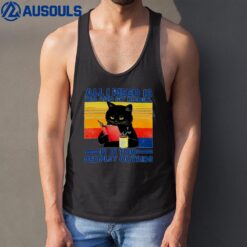Cat All I Need Is Tea And My Books Tank Top