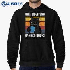 Cat I Read Banned Books Funny Bookworms Reading Book Hoodie
