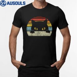 Cat Retro Style Black Kitty Cats Lover Gifts T-Shirt