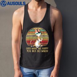 Cat gifts for cat Lovers Cat make me happy you not so much Tank Top