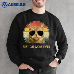 Cat mom gifts for women girls Vintage Best Cat Mom Ever Sweatshirt
