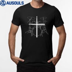 Christian Drummer Stick With Jesus Christ Drum Sticks Cross T-Shirt