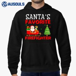 Christmas Holiday Outfits Santa's Favorite Firefighter Hoodie