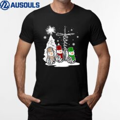 Christmas Jesus Faith Hope Love Snowman Christian Xmas T-Shirt