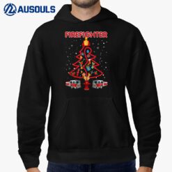 Christmas Tree Firefighter Lover Fire Truck Xmas Hoodie