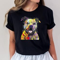 Colorful Baby Pit-bull Terrier Lover Dad Mom Funny Kidding T-Shirt