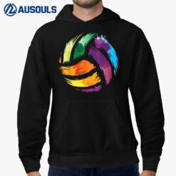Colorful Volleyball  Cute Colorsplash Ball Gift Hoodie
