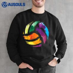Colorful Volleyball  Cute Colorsplash Ball Gift Sweatshirt