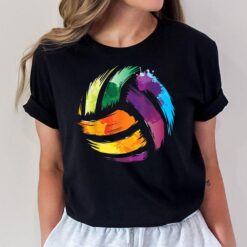 Colorful Volleyball  Cute Colorsplash Ball Gift T-Shirt