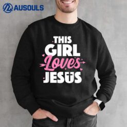 Cool Jesus Art For Girls Women Kids Jesus Christian Lover Sweatshirt