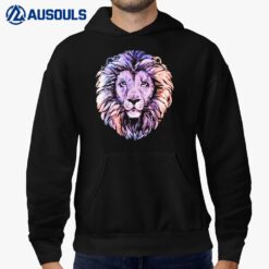 Cool Lion Head Design with Bright Colorful Hoodie