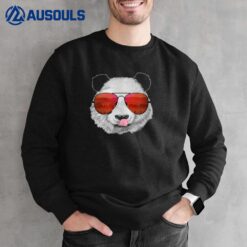 Cool Panda Bear In Sunglasses Panda Lover Sweatshirt