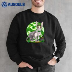Cornish Rex St. Patricks Day Lucky Leprechaun Cat Sweatshirt