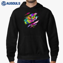 Cute Cat Colorful Kitty Cat Hoodie
