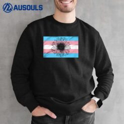 Cute Floral Sunflower Transgender Pride Flag Stuff Trans Sweatshirt