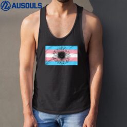 Cute Floral Sunflower Transgender Pride Flag Stuff Trans Tank Top