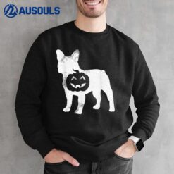 Cute French Bulldog Pumpkin Lazy Halloween Sweatshirt