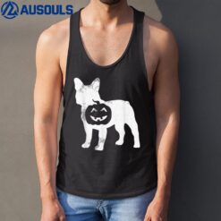 Cute French Bulldog Pumpkin Lazy Halloween Tank Top