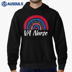 Cute Rainbow Leopard VA Nurse Veteran RN Nursing Medical Hoodie