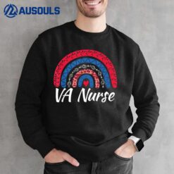 Cute Rainbow Leopard VA Nurse Veteran RN Nursing Medical Sweatshirt