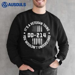 DD-214 Alumni Veteran U.S. Flag Soldier Sweatshirt