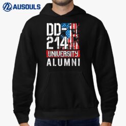 DD-214 University Alumni - US Military Veteran Retro Flag Hoodie