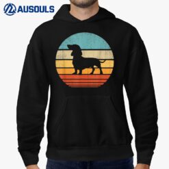 Dachshund Retro Vintage 60s 70s Sunset Wiener Dog Lovers Men Hoodie