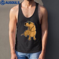 Dachshund Weiner Dog Sun Glasses Tank Top