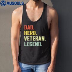 Dad Hero Veteran Legend Vintage Veteran Tank Top