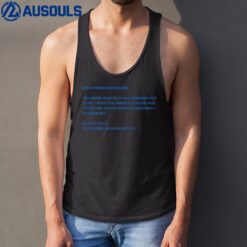 Dear Person Behind Me Jesus Loves You Christian Blue Text Tank Top