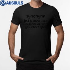 Definition Synonym Design Grammar Police T-Shirt