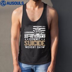 Distressed 22 Veterans Commit Suicide Every Day Tank Top