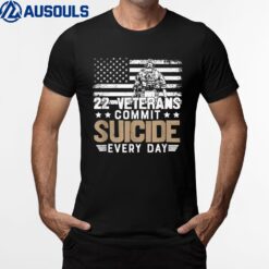 Distressed 22 Veterans Commit Suicide Every Day T-Shirt