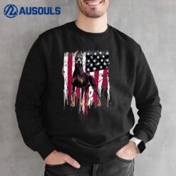 Doberman Pinscher American Flag USA Awesome Sweatshirt