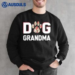 Dog Grandma Flower Puppy Dog Lover Sweatshirt