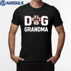 Dog Grandma Flower Puppy Dog Lover T-Shirt